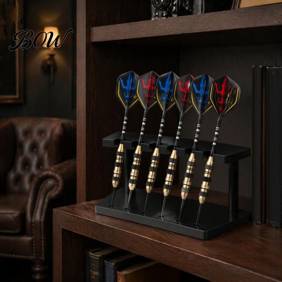 Dart Storage Rack Holder Stand, with 6 Slot, Durable Acrylic Organizer, Compact Desktop Accessory Display Rack, for Game Room And Organization
