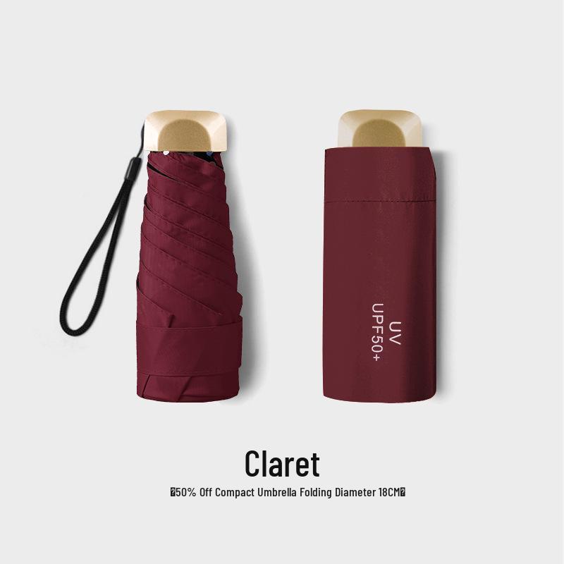 50% Off: Ultra-Light Mini Capsule Umbrella - 6 Ribs, UV Protection, for Sunny & Rainy Days, Women's Pocket Size