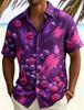 Fashionable Tie Dye Printed Short Sleeved Shirt For Men's Casual Loose Top, Versatile For Daily Street And Beach Vacations