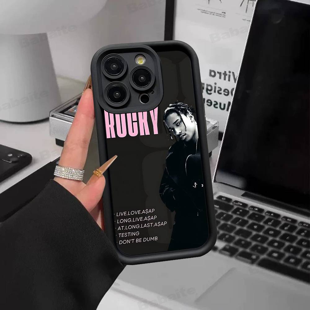 

Hip Hop Rapper Asap-Rocky For IPhone 17 Pro Max 16 15 14 13 12 11 Plus Black Soft Phone Cover iPhone 14 plus