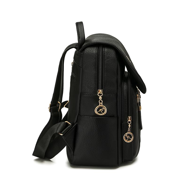 PU Rucksack Damen Mehrschichtiger Reißverschluss Rucksack