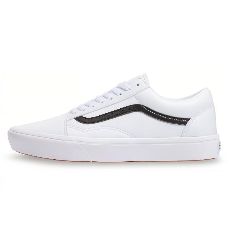 Vans Old Skool Comfycush Unisex Low Top Skate Shoes White Black Classic Casual Trendy VN0A3WMAODJ