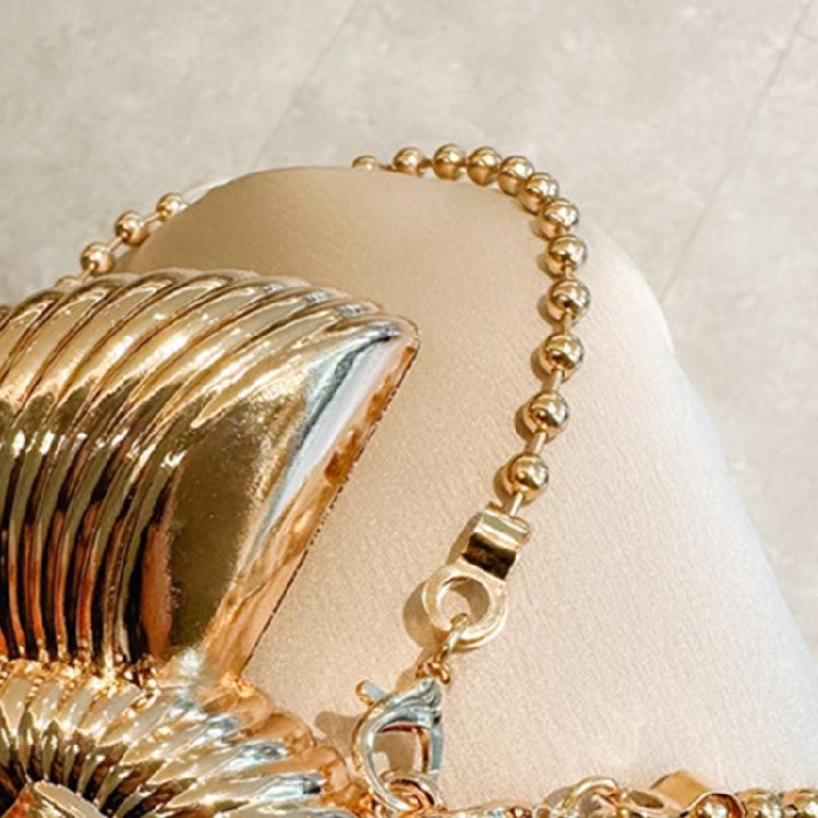 Womens Conch Shape Purse Elegant Acrylic Evening Bag with Chain Strap Crossbody Shoulder Small Handbag for Wedding Party