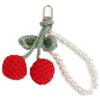 Handmade Cherry Pendant Keyring Fashionable Fruit Charm Keychain Decorative Key Holder Ornament for Bag and Key