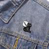 Adorable Black Cat Cartoon Brooch: Simple Animal-Shaped Accessory