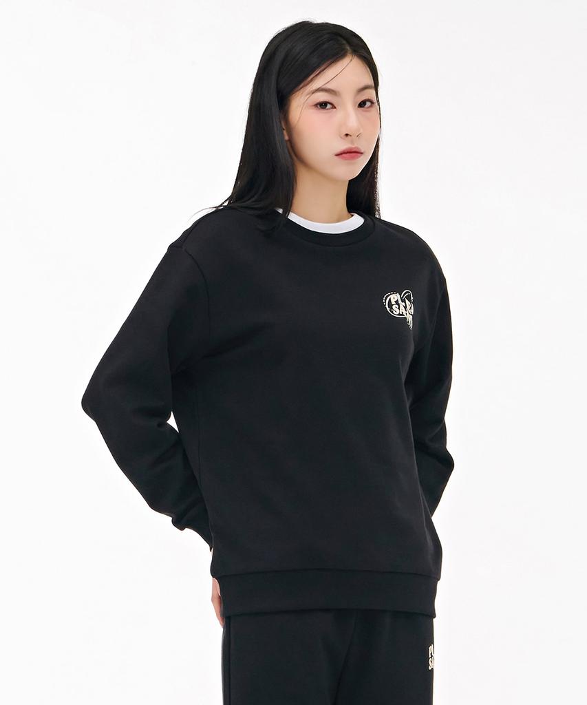 CHASECULT Women'S Embroidered Point Sweatshirt - Black
