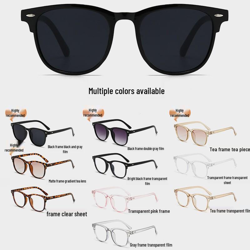 Full Frame Retro Sunglasses - Versatile, Trendy, and Slimming Douyin Live Stream Style