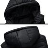Men Autumn Winter Thickened Waistcoat Hooded Sleeveless Pockets Zipper Placket Vest Coat Down Vest Outwear Streetwear
