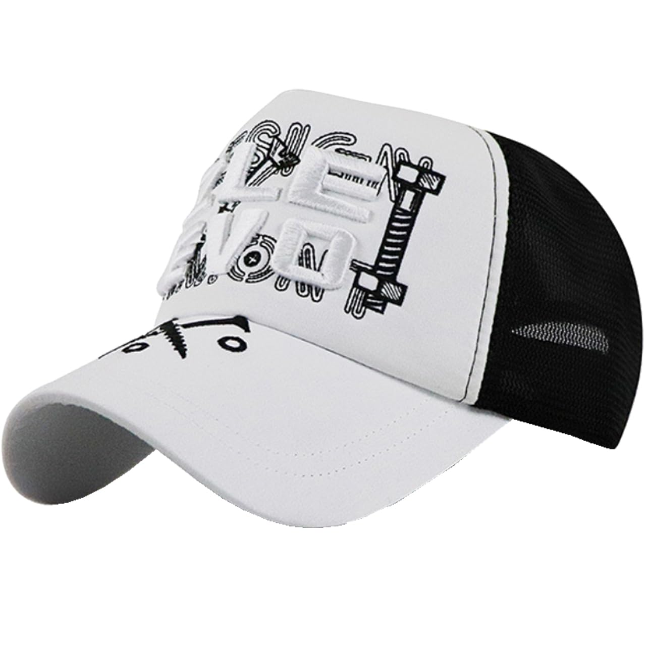 

Кепка Mesh English CA747 [Белый Клык], Буквы, Логотип, Шляпа, Для бега, Для улицы, Мужская, Женская, (белый) белый