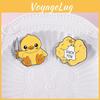 Cheerful Yellow Duck Brooch Playful Cartoon Animal Pin For Individual Style
