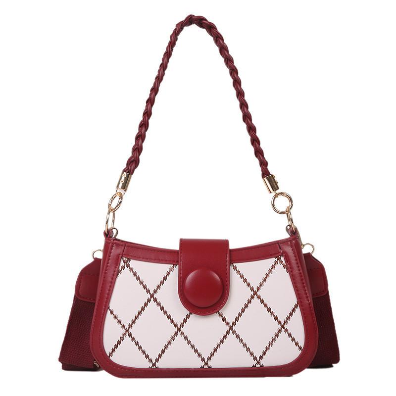 Modern Pu Pearl Chain Crossbody Bag With Magnetic Closure For Daily Casual Use