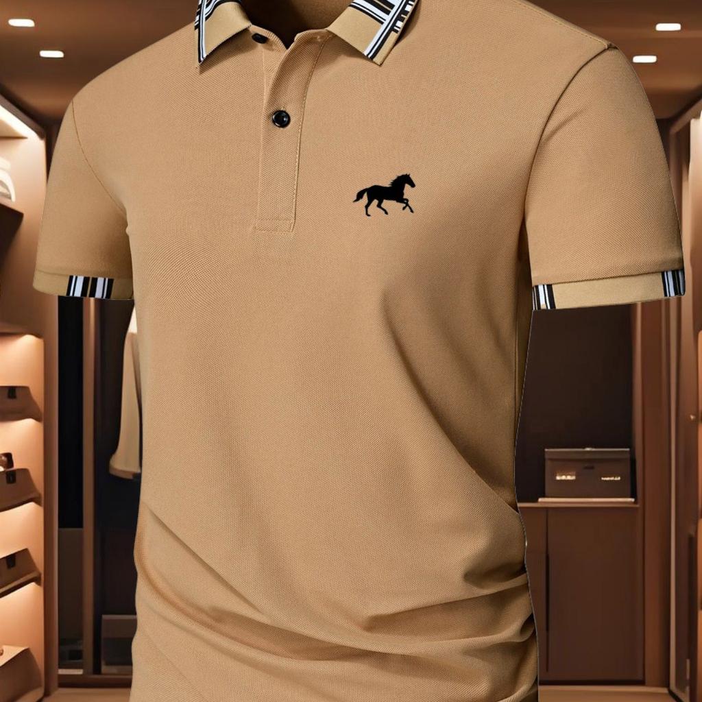 Herren-Poloshirts - Kurzarm & Kragen, Herren-Arbeitshemd für Business Casual Sommermode Tägliche Kleidung