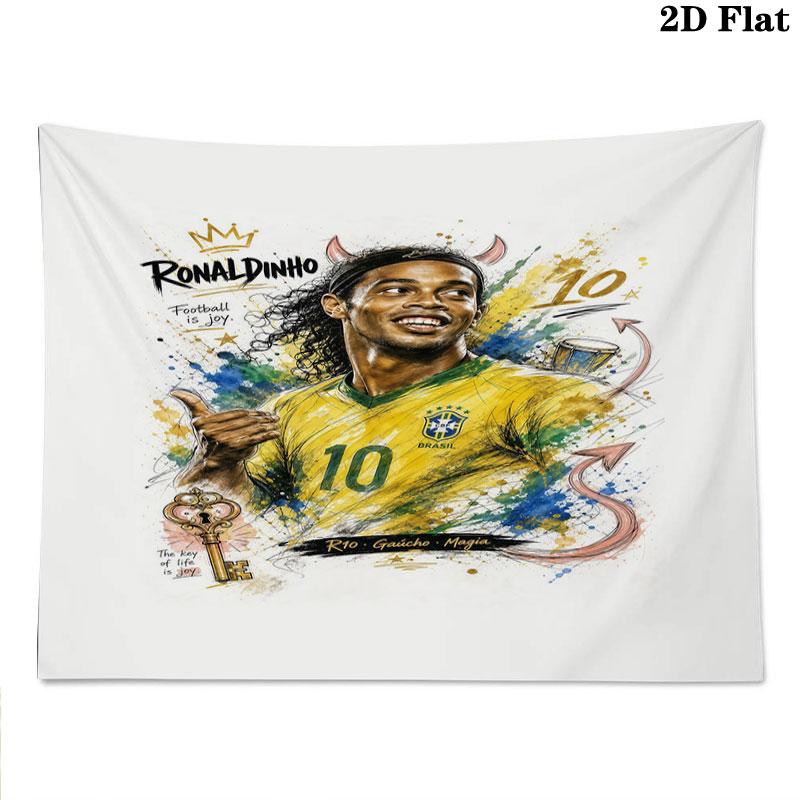 Ronaldinho Wall Tapestry Aesthetic Wall Hanging Printed Fabric Blanket Decorative Tapestries for Bedroom Living Room Home Decor