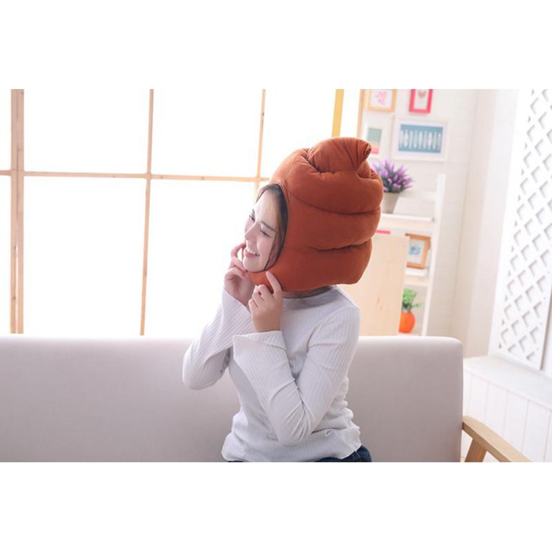 Funny Poop Shaped Headgear Short Plush Costume Hats Photo Props