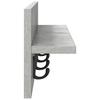 Wall Mounted Nightstand Concrete Grey 60 x 10.5 x 18 cm