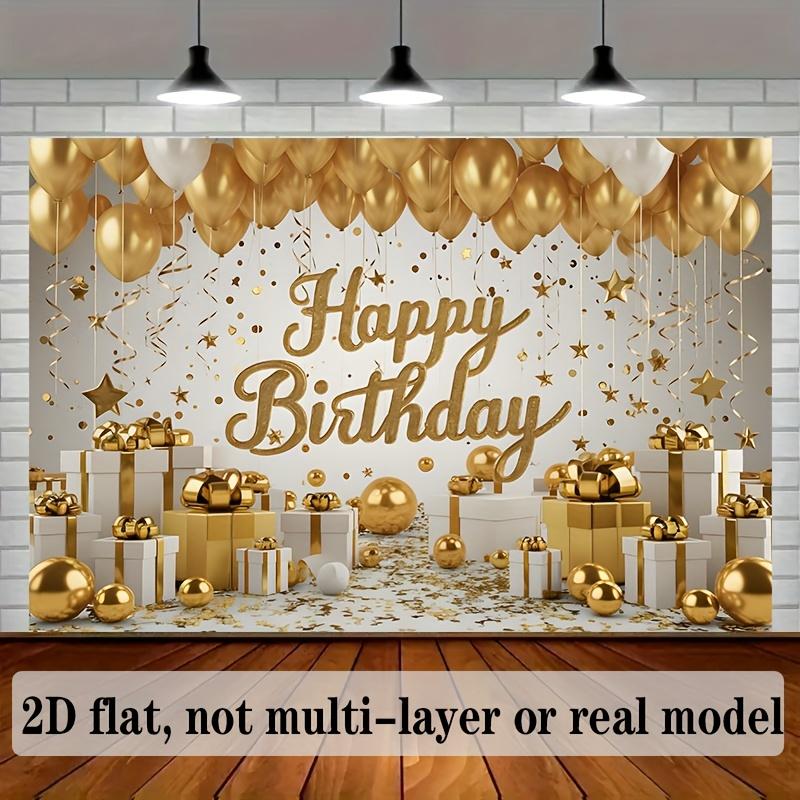 Party Backdrop Happy Birthday Christmas Birthday White Photo Booth Background Wall Decor