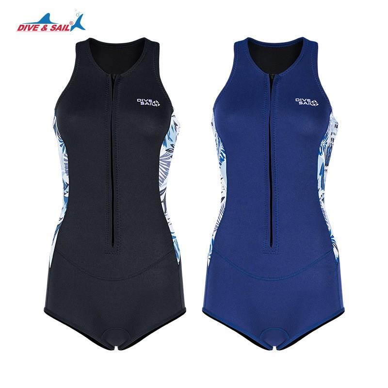 Combinaison Néoprène Sans Manches 2mm Femme Surfing Plongée Snorkeling Protection UV Sports Nautiques Eau Chaude
