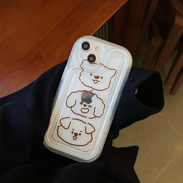 

Чехол для телефона Ins с рисунком собаки для Iphone 13 12 Pro Max 14 Promax 11, мягкий силиконовый чехол с милым медведем, хорошим другом, милая задняя крышка, чехол for iphone 11