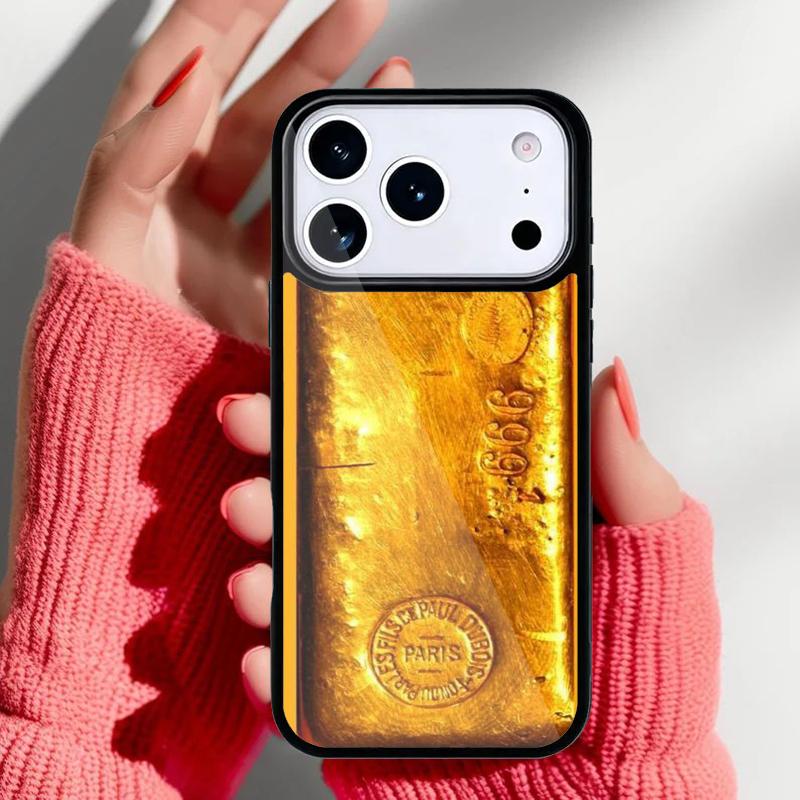Switzerland Fine Gold Phone Case for iPhone 17 Air 16e 15 14 13 Pro Max Back Cover for 12 11 Pro Coque