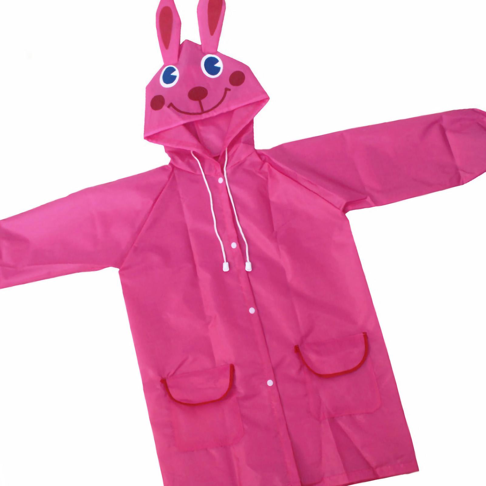 Animal Modeling Children s Raincoat Colorful Cartoon Environmentally Friendly Student Rain Gear Pink