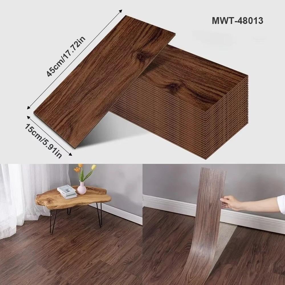16 Stück/Set Selbstklebende Bodenaufkleber DIY Holzmaserung Wandaufkleber Hitzebeständig Wasserdicht Imitations-Wandfliesen