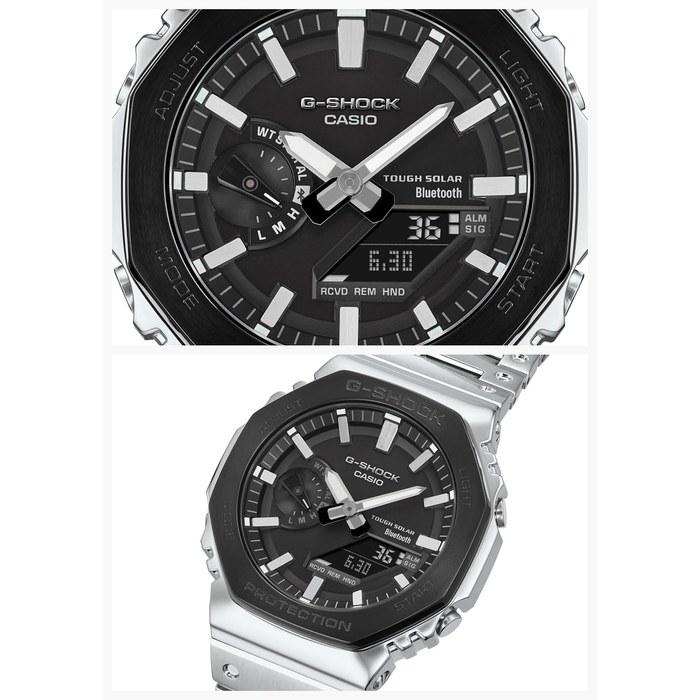 [Casio] G-Shock Watch GM-B2100BT-1AJF Full Metal Bluetooth Tough Solar Black Bezel Men's Silver/Black