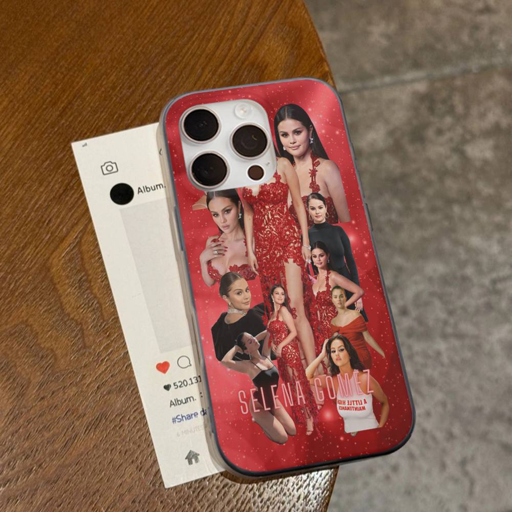 Singer Selena Gomez Soft Corrugated Phone Case For IPhone 11 12 13 14 15 16 17 Pro Max Plus Pro Shockproof Cover