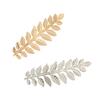 AWAYTRVintage Metal Leaves Barrettes Simulate Leaf Plant Hair Clips Wedding Gold Duckbill Clip Clamps Platinum Hairpin Hair Comb