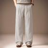 High-end American Tencel Cool Linen Casual Pants Men's Summer Thin Loose Drape Commuter Retro Straight Pants