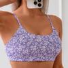 Damen Floral Spaghetti-Träger High Waist Bikini Set