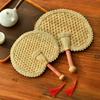 Exquisite Design Wheat Straw Fans Rustic Chinese Manual Fan Handheld Fan  For Summer Cooling