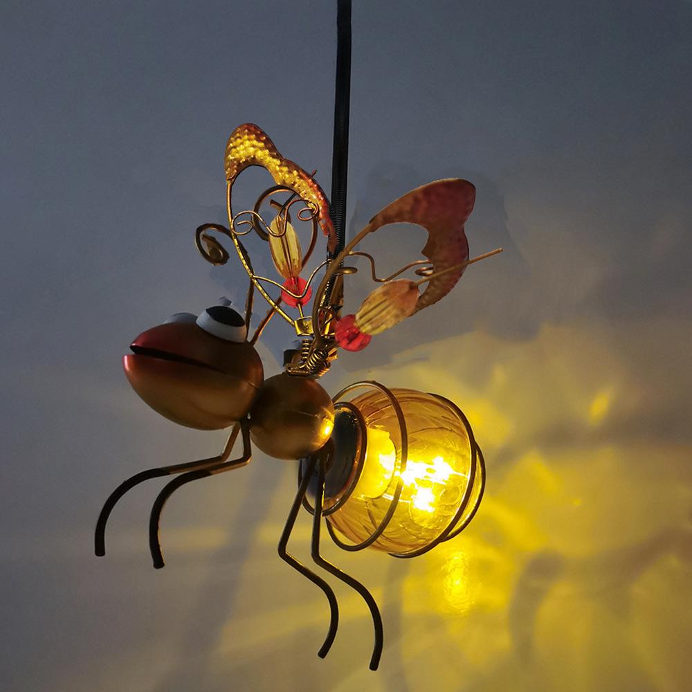 Waterproof Solar Insect Garden Lights: Bee, Dragonfly & Butterfly Hanging Ornaments