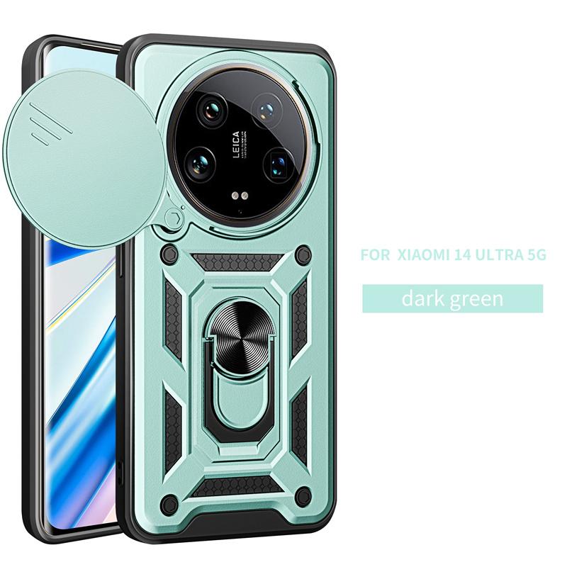 

Armor Funda для Xiaomi 14 Ultra Case Slide Camera Protective Cover для Xiaomi Mi 14 Xiaomi14 Ultra Magnetic Holder Ring Stand Coque For Xiaomi 14 Ultra