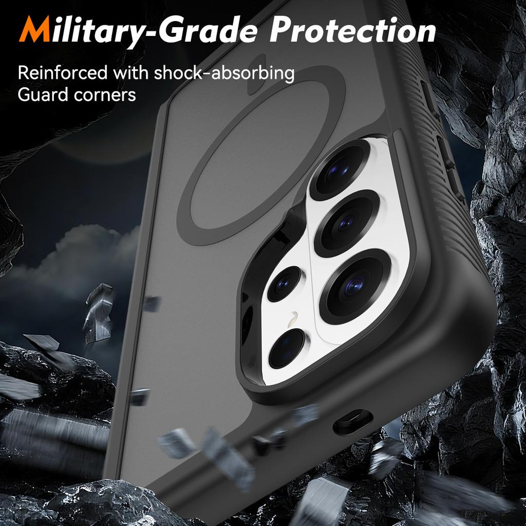 Armor Design Magnetic Phone Case for Samsung S26 Ultra S26 Plus A57 A37 A17 A56 A36 A16 OTT-BOX XT Full-protect Shockproof Cover