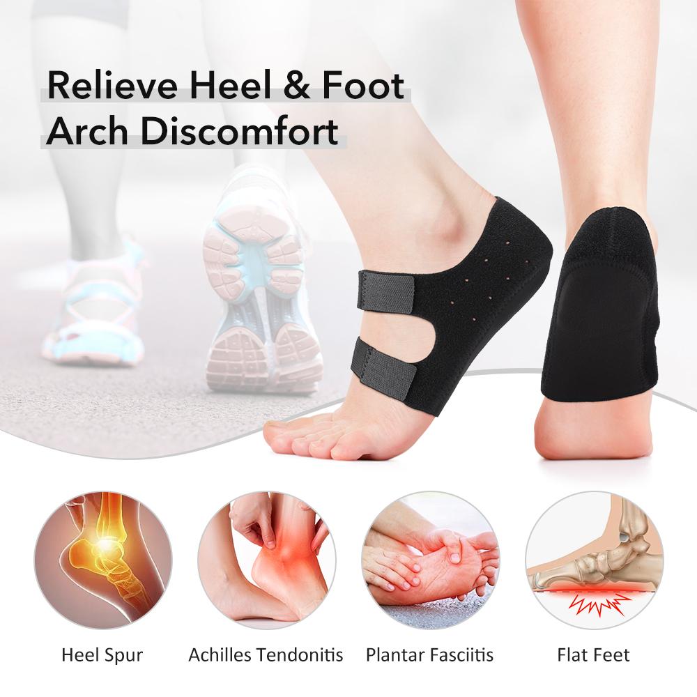 1 Pair Arch Foot Pads For Men Women Flat Foot Arch Support Insoles For Plantar Fasciitis Achilles Tendinitis Heel Protectors