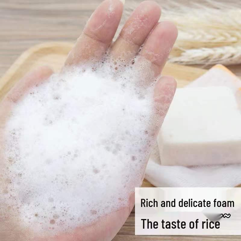 Jabón de Arroz JAM Tailandia: Jabón Facial Artesanal de Proceso en Frío para Limpieza y Desmaquillaje, 65g