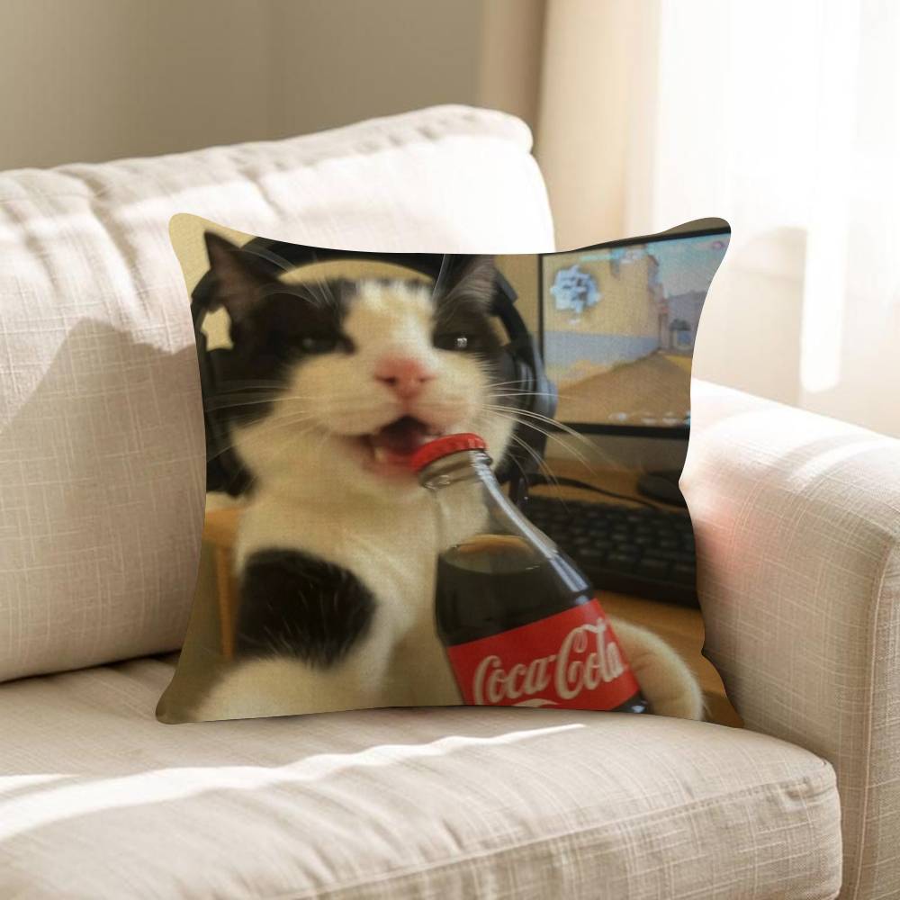 Soda Water CCocaCCola Personalized Pillow Cover Kids Bedroom Wild Party Decor Pillowcase Kid Birthday Shower Gift
