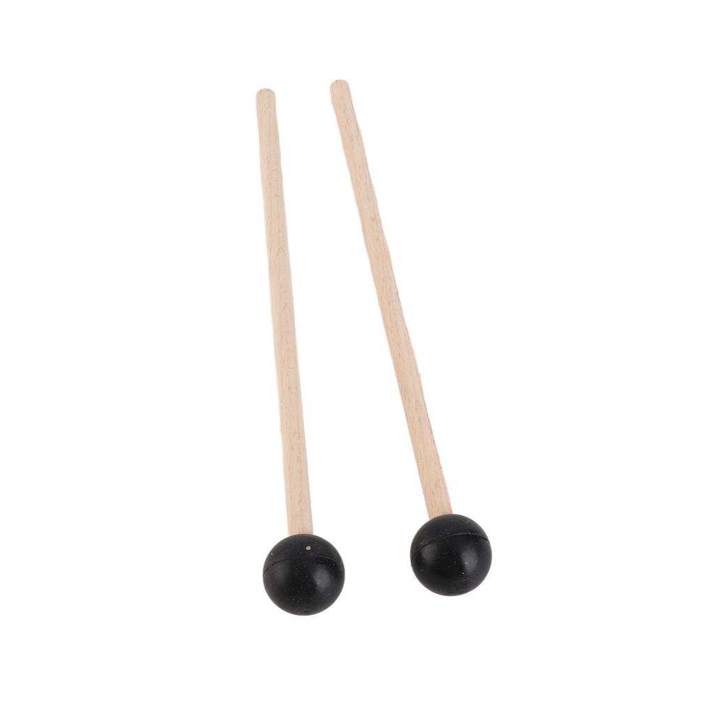 1 Pair Tongue Steel Drum Xylophone Mallets Tuning Fork Wooden Rod Mallet for Percussion Instrument