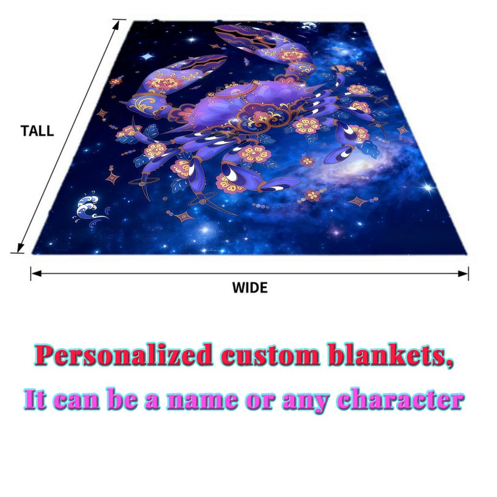 The Twelve Zodiac Signs Thin Blanket Bedrooms,living Rooms,sofas,offices,napping,camping,outings,girls' Gifts Custom Blanket