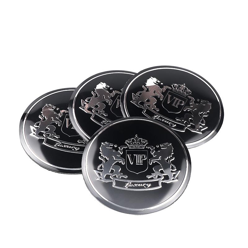For Audi A856MM Car VIP Badge Wheel Center Hub Caps Sticker Tire Rim Covers Stickers Auto Accessories For Audi BMW Benz Volvo Skoda Honda