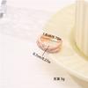 Personalized Niche Women's Adjustable Opening Fashion Cross Double-layer Ring Women's Trend Index Finger Ring Jewelry