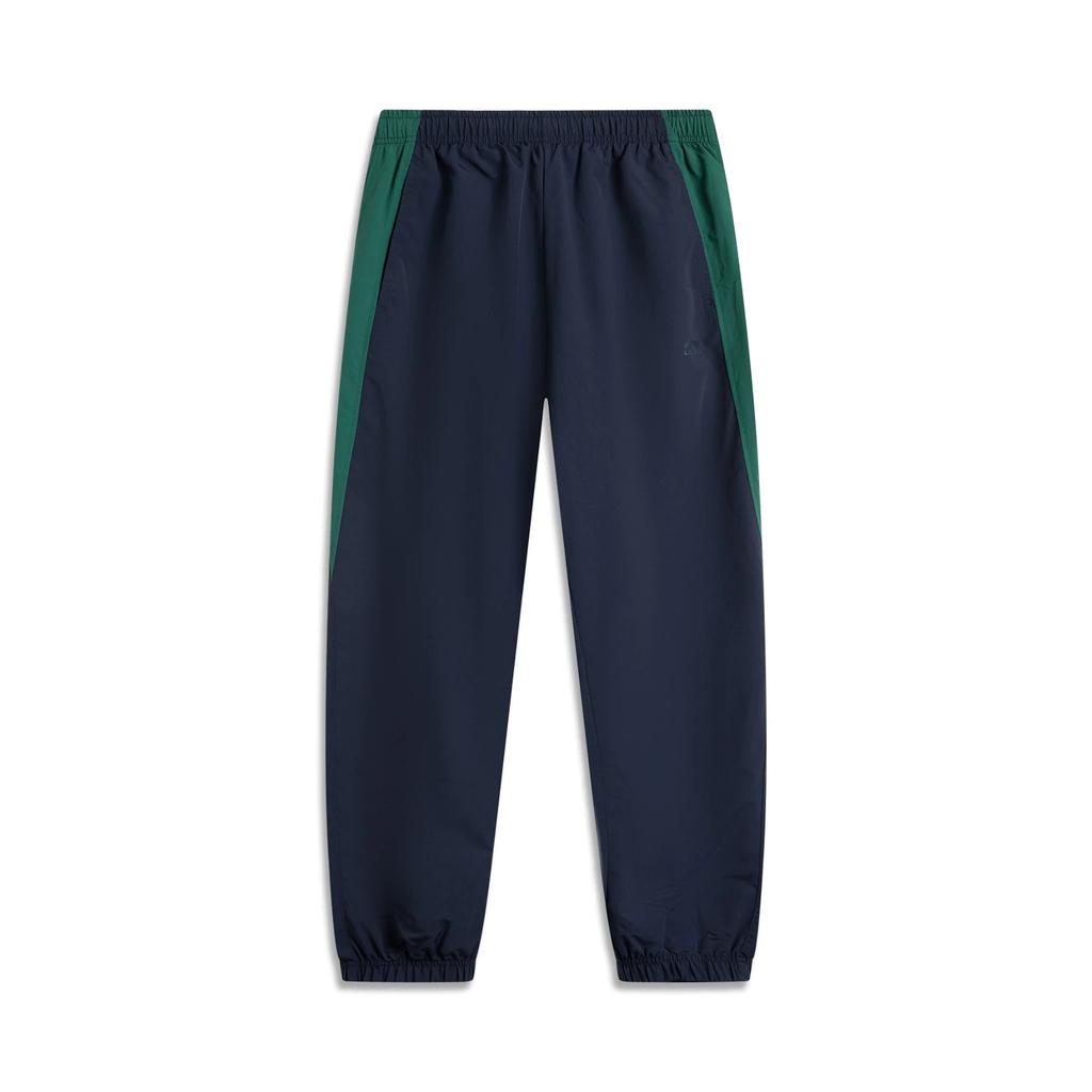 Li Ning Color Block Mid Rise Comfortable Breathable Versatile Jogger Pants Men Bottoms Deep-Navy-Blue AYKU815-1