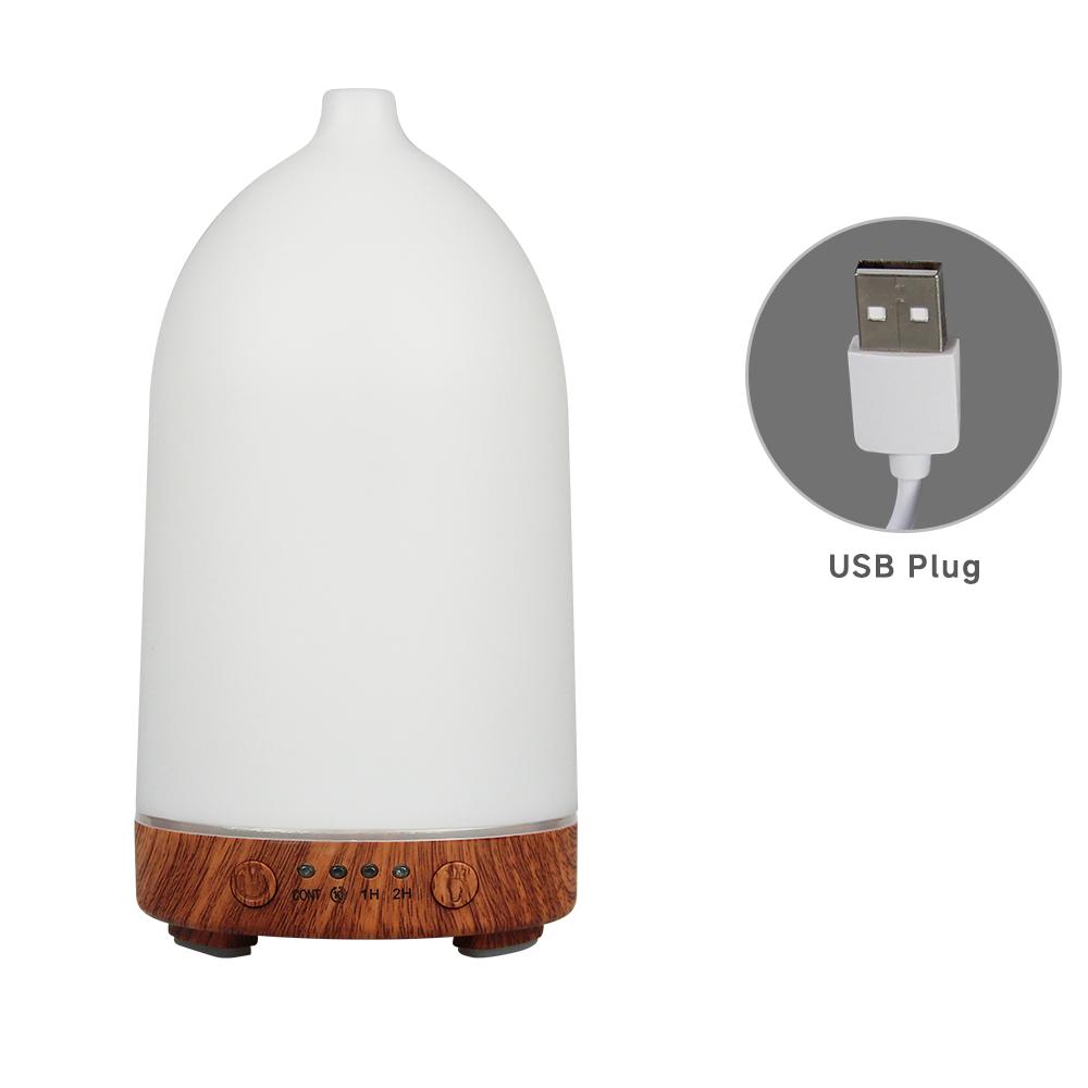 USB Aroma Diffuser 100ml Desktop Ultrasonic Air Humidifier with Colorful Night Light, Timing Function, Quiet for Home, Office