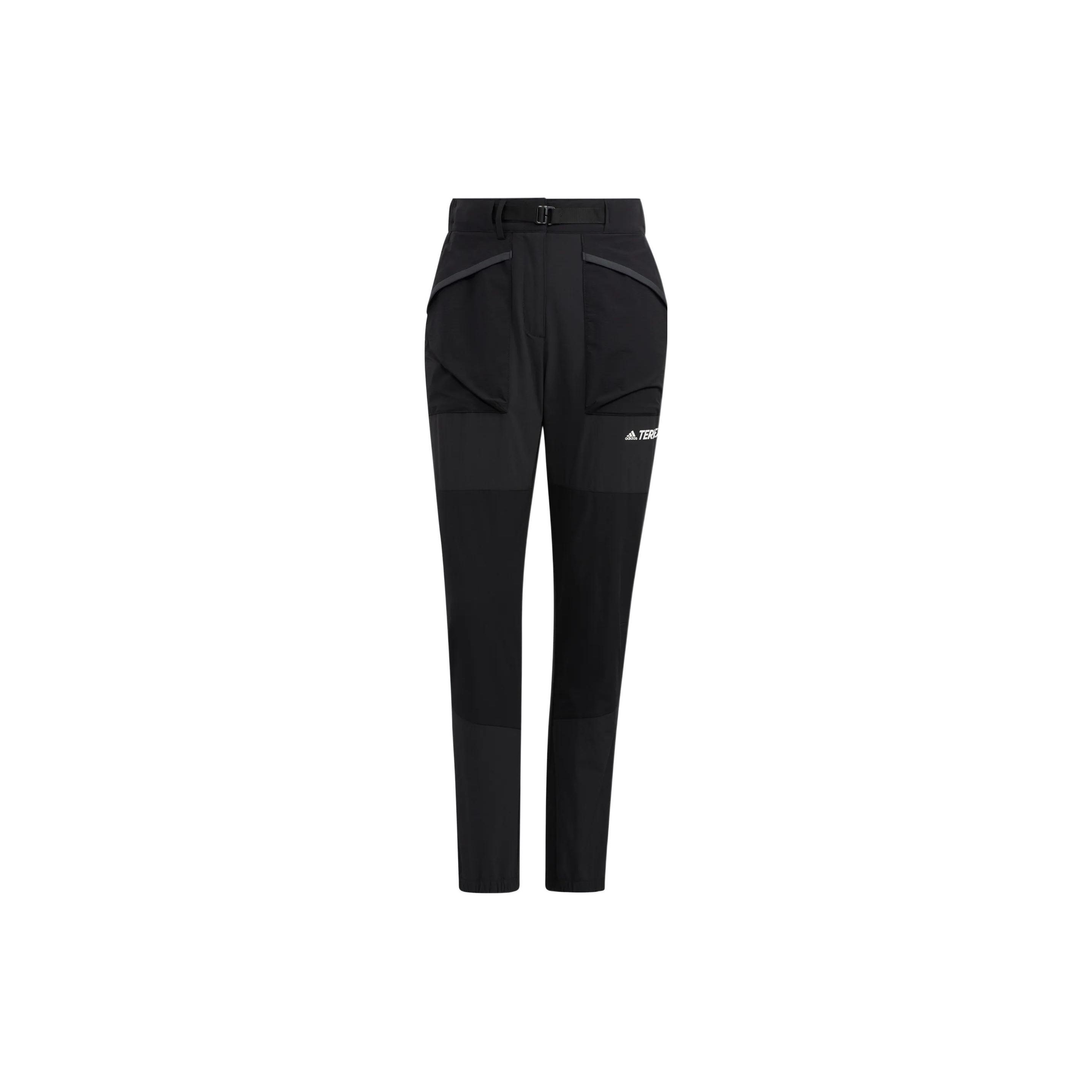 

Женские брюки Adidas Utility, однотонные, с принтом букв, регулируемые, с пряжкой, спортивные брюки, женские, черные, HN1984 M
