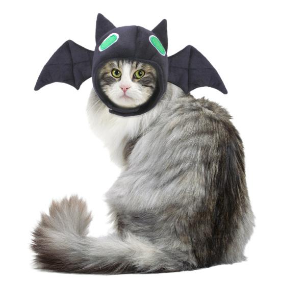 Pet Headgear Cute Bat Shaped Pet Hat Halloween Costume Soft Comfortable Cat