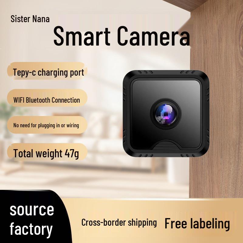 

Ultra HD Wireless WiFi Home Surveillance Camera, Plug-Free, Mobile Remote, Night Vision, Auto Recording HD Black [TF Card Slot]