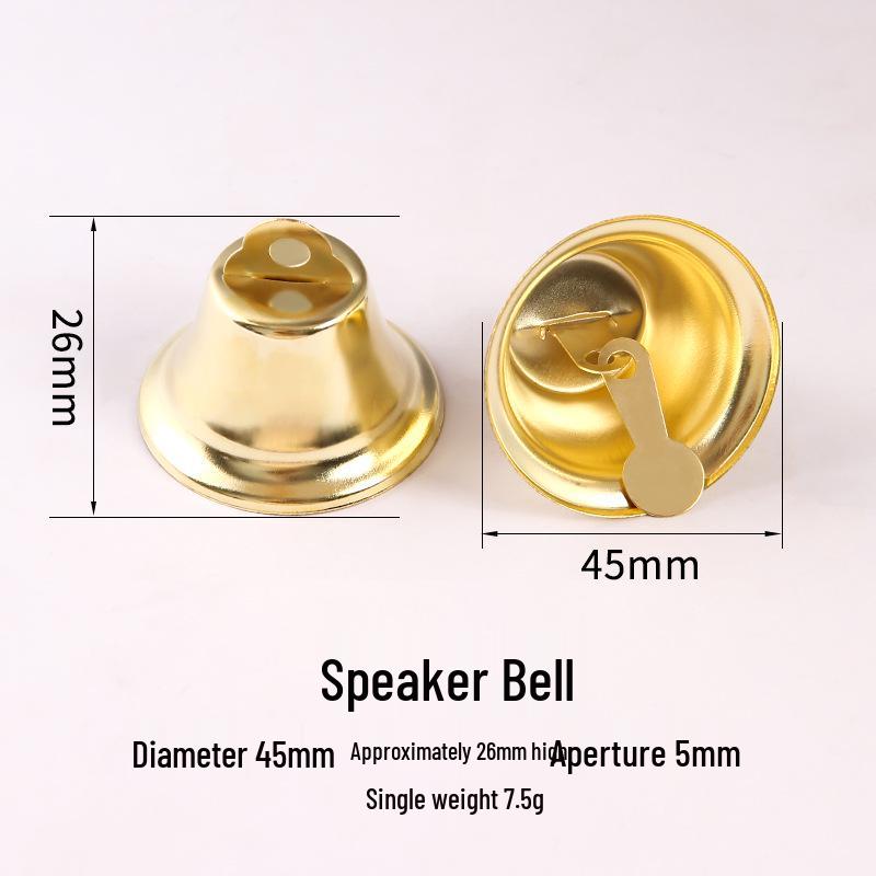 Otevřená trubka Vánoční zvonek ozdoba - 10-50mm Kovová závěsná zvonkohra