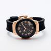Salvatore Marra Men's Chronograph Rubber Strap Rose Gold/Black SM23106-PGBK Wrist Watch