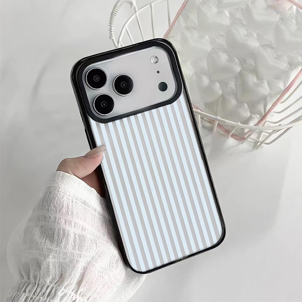 Fresh Light Colored Stripes Phone Case For Iphone 17 Air 16 15 14 11 13 12 Pro Max Anti-Fingerprint Protective Minimalist Cover