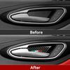 4PCS Car Inner Door Bowl Cover Trim Carbon Fiber Sticker Decal fits for Alfa Romeo Giulia Stelvio Tonale 2016 2017 2018      2024 2025 2026 Interior